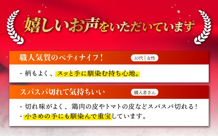 【職人の手仕事が光る】野鍛冶の洋包丁 ペティ ペティナイフ ほうちょう よく切れる 贈答 ギフト 東彼杵町/森かじや[BAI007]