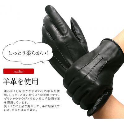 ふるさと納税 京都市 ※2025年10月以降順次お届け※【ぎんやんま】本羊革手袋  紳士グローブ(ブラック/Mサイズ) |  | 02