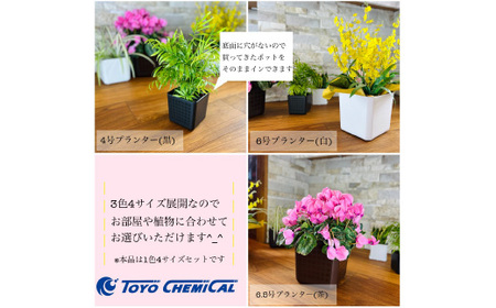 【エコ製品】トヨテックプランター 黒 4サイズセット(4・5・6・6.5号)