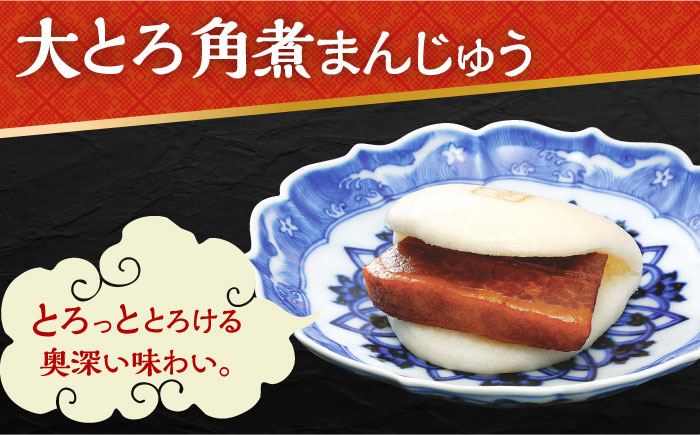 【2回定期便】角煮 まんじゅう 三種 食べくらべ セット 計16個（箱）岩崎本舗 大村市 [ACAH062]