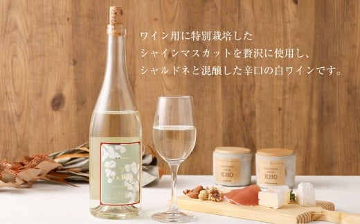 熊本宇城で育ったシャインマスカットを使った 「シャインマスカットワイン」 750ml×1本 ワイン 白ワイン シャインマスカット マスカット 辛口ワイン 辛口 シャルドネ 国産ワイン 九州 熊本県 常