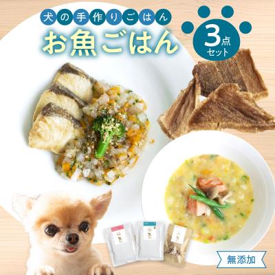 ふるさと納税 大分市 ドッグフード 無添加 お魚3点セット【犬の手作りごはん】_R15011