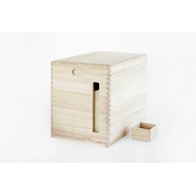 ふるさと納税 燕市 MOKUMARU中がみえる桐製米びつ　10kg(一合枡付)