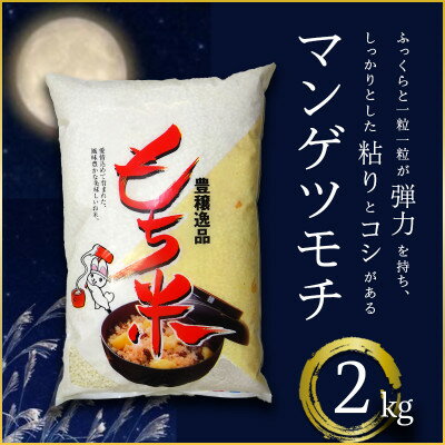 【ふるさと納税】もち米　精米　2kg マンゲツモチ (BJ023)