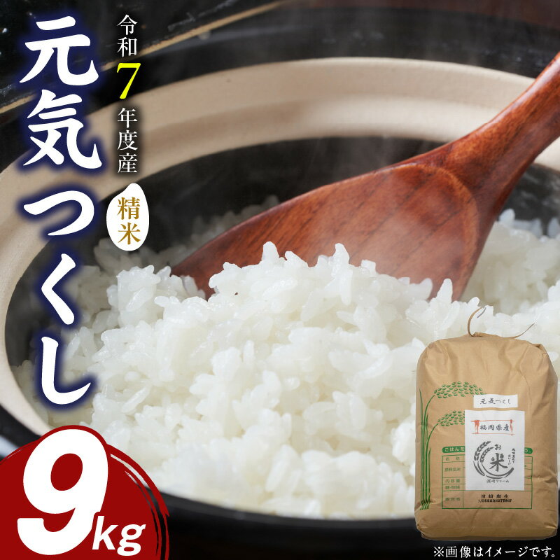 【ふるさと納税】【先行受付】元気つくし（精米）9kg【令和7年度産米】