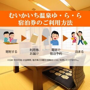 むいかいち温泉ゆ・ら・ら　1泊2食付き(お手頃会席)ペア宿泊券【1529347】