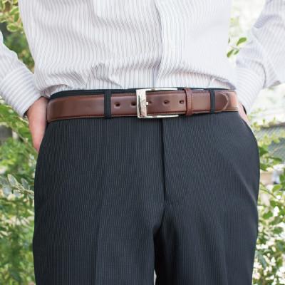 ふるさと納税 泉佐野市 本革ビジネスベルト35mm幅 ダークブラウン tav0037 G3120 |  | 01