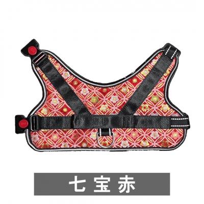 ふるさと納税 京都市 【 京都西陣金襴織 】中型犬用ハーネス 華(七宝 赤)【柴犬コウタのハッピィショップ】 |  | 01
