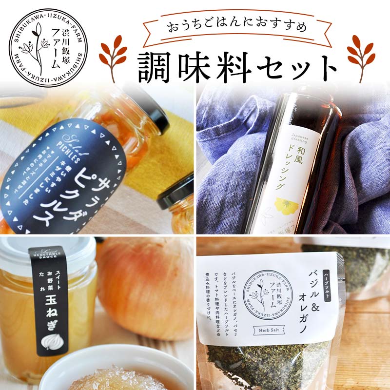 おうちごはんにおすすめ調味料セット ピクルス ドレッシング 野菜だれ ハーブソルト  F4H-0410