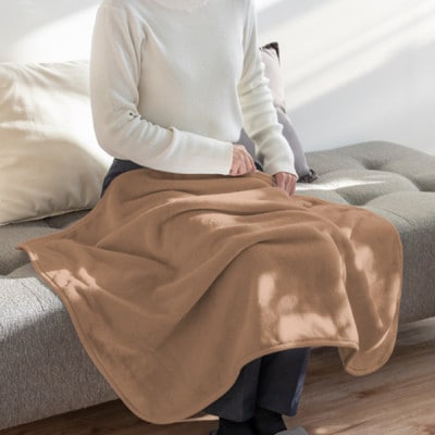 バスマットの糸で作った膝掛けブランケット ブラウン【1702707】