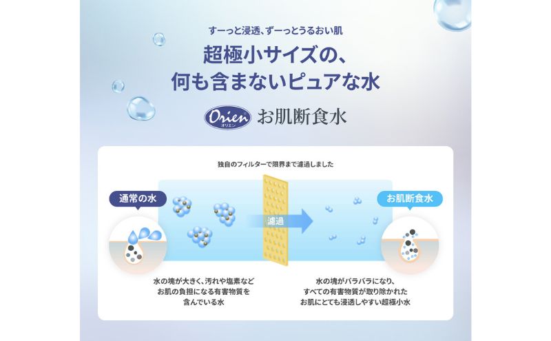 お肌断食水ローション 詰替え用 500ml 2本セット 6ヵ月定期便 純水 ローション シンプル 自然派 敏感肌 乾燥肌 赤ちゃん あせも おむつかぶれ アトピー スキンケア 日用品 日進市 愛知県