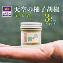 【ふるさと納税】天空の柚子胡椒「青と青」35g×3本セット　宮崎県 西米良村