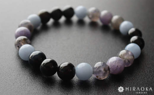 ビジネス運UPパワーストーンブレスレット(仕事01)･8mm玉 (17.6cm)