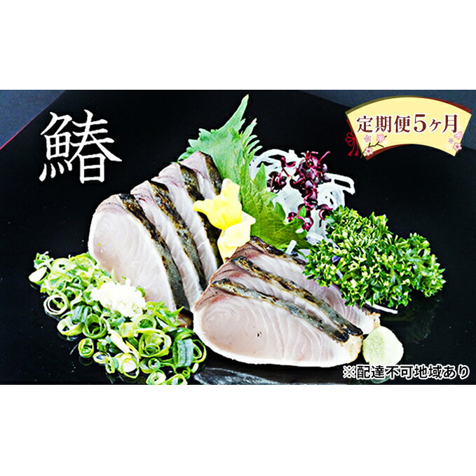 【ふるさと納税】【 すえひら 】定期便 5ヶ月 岡山 名物 - さわら の たたき（鰆 のたたき）5人前 セット 5回 定期便 魚介類 和食 冷蔵 魚料理 一品料理 つまみ お酒のあて 肴
