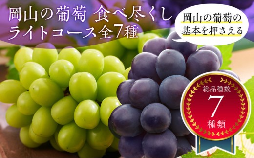 
                  岡山のぶどう食べ尽くし ライトコース全7種（7回お届け）
                