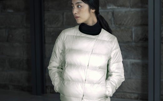＜WOMEN＞ 北海道ダウン ： RETAR NUY ／ レタールヌイ ［CISE WOMEN ／ チセ ウーマン］ DOWN CARDIGAN ［WHITE ／ Lサイズ］ 【2025年11月下旬より発送開始】 ダウンカーディガン カーディガン ダウン ダウンコート ダウンジャケット コート レディース 北海道 小樽市