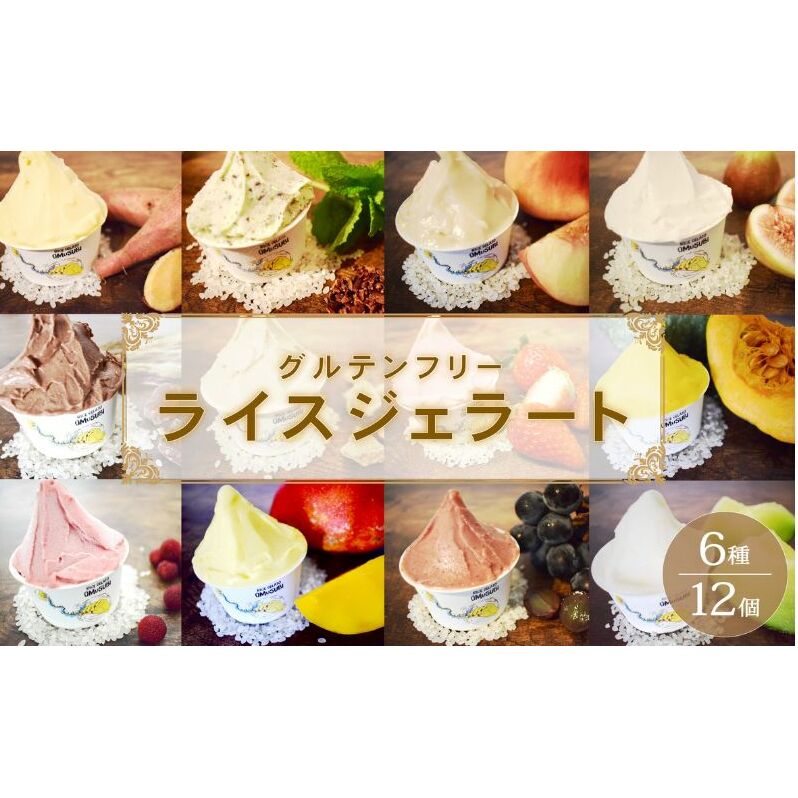 ライスジェラート 12個 セット(6種×各2個) アイス ジェラート 詰め合わせ お米 こしひかり コシヒカリ ライスミルク スイーツ 低カロリー