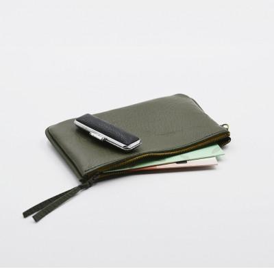 ふるさと納税 益子町 通帳ケース　オリーブグリーン |  | 02