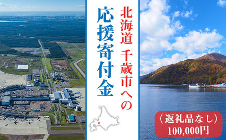 北海道 千歳市☆応援寄付金☆【返礼品なし】100,000円