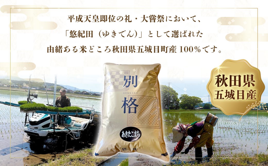 秋田五城目町産かとうさんちのあきたこまち5kg