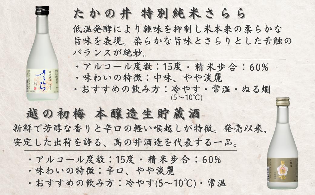 【高の井酒造】日本酒飲み比べ6本セット (360ml×6本) 辛口 高の井 【0035-0001-02】