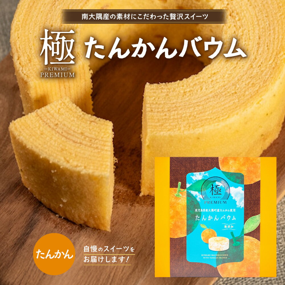 【ふるさと納税】素材にこだわった南大隅町の手作りスイーツ ≪極≫ たんかん バウムクーヘン　1個 (SH-712)