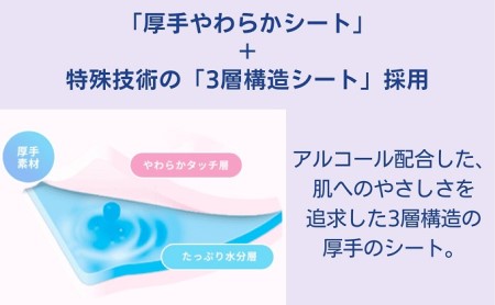 シルコットウェットティッシュアルコール除菌詰替（40枚×8P）×12袋