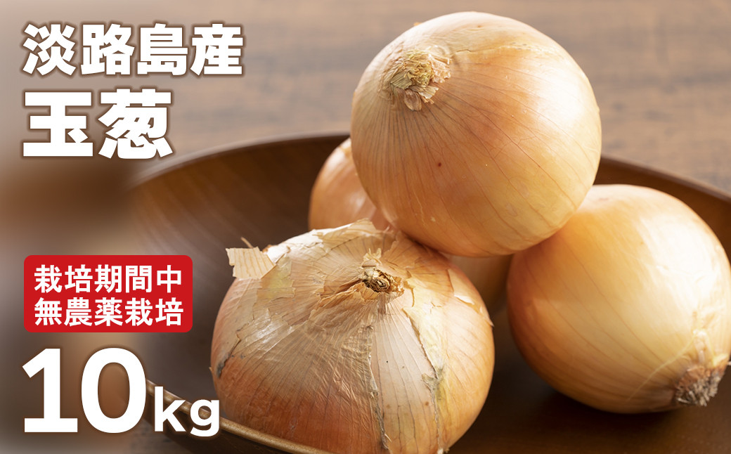 
淡路島玉葱 10kg 【栽培期間中、無農薬栽培】
