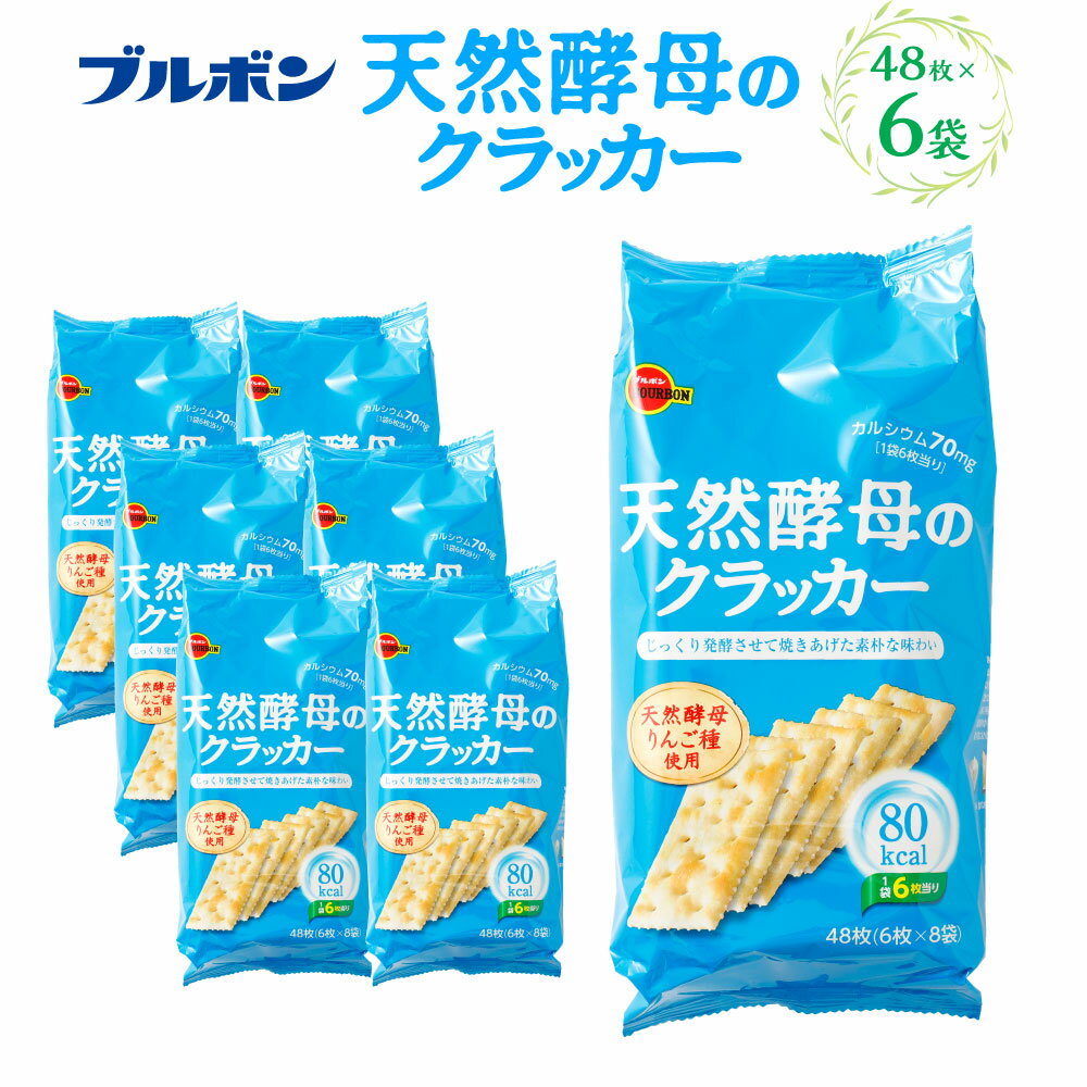 【ふるさと納税】ブルボン「天然酵母のクラッカー」6袋 80kcalシリーズ お菓子 おやつ 低カロリー 新潟県 村上市 1094012