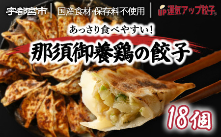 宇都宮餃子 運気アップ餃子  那須御養鶏の餃子 18個 保存料不使用【 餃子 ぎょうざ 冷凍餃子 冷凍食品 惣菜 栃木県 宇都宮市 】※配送不可地域：離島