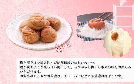 梅干 梅干し 梅 うめ 南高梅 / 最高級紀州南高梅・大粒白干梅干し1kg　無添加【ご家庭用A】【inm710A】