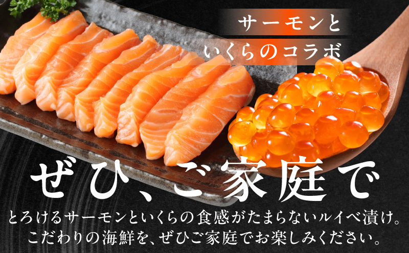 特製醤油タレ サーモンいくらのルイベ漬け 合計170g【小分け 85g×2P おつまみ 晩酌 お酒のあて ご飯のお供 大阪 泉佐野 大阪府 泉佐野市】