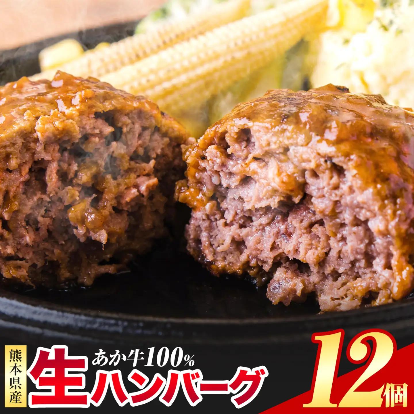 あか牛100%生ハンバーグ 140g×12個 ハンバーグ《30日以内に出荷予定(土日祝除く)》
