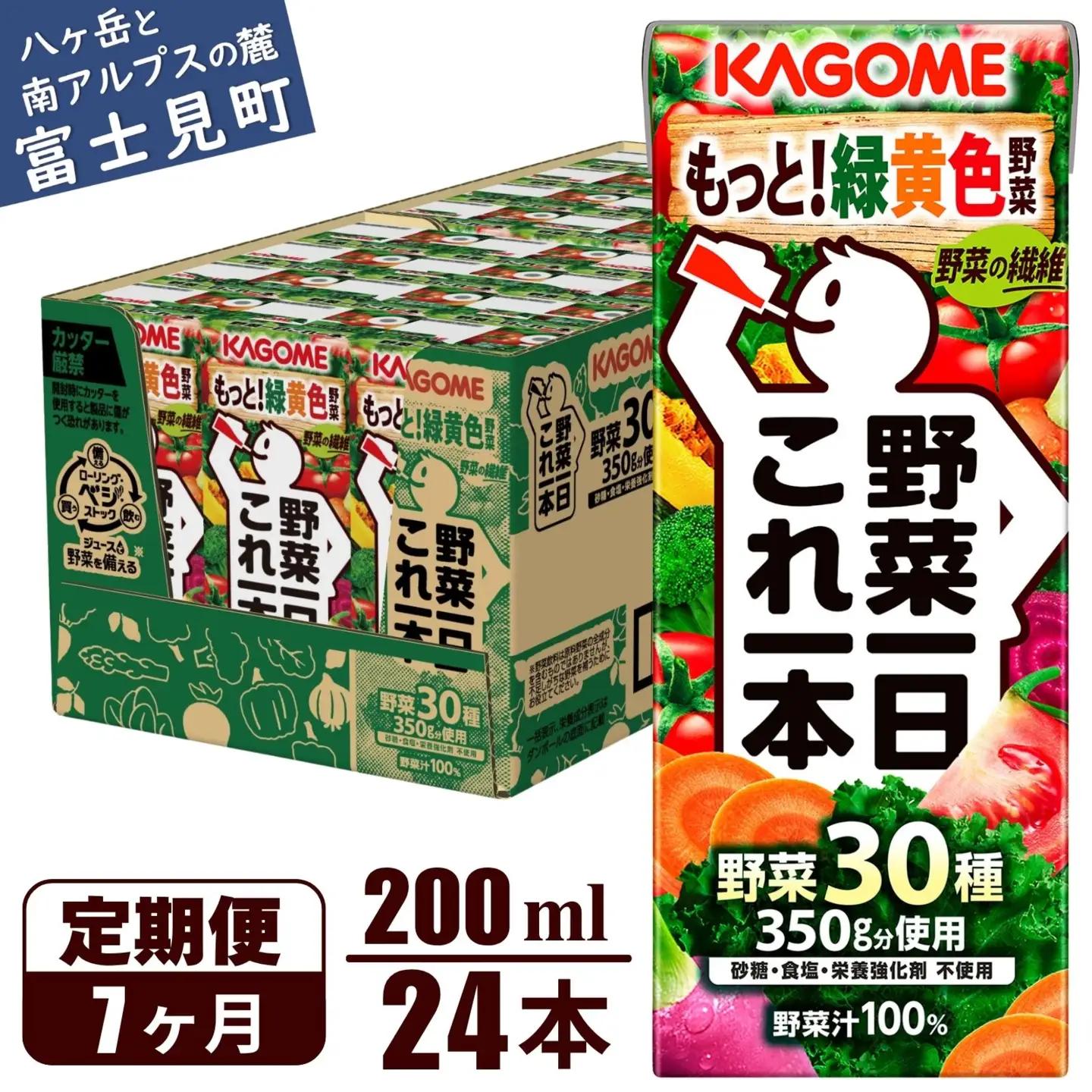 【 定期便7ヶ月連続お届け 】 カゴメ野菜一日これ一本 200ml×24 飲料 野菜ジュース 紙パック