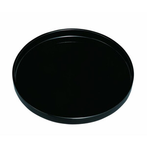 切立丸盆 24cm 黒 両面塗 研き仕上げ ［YG447］