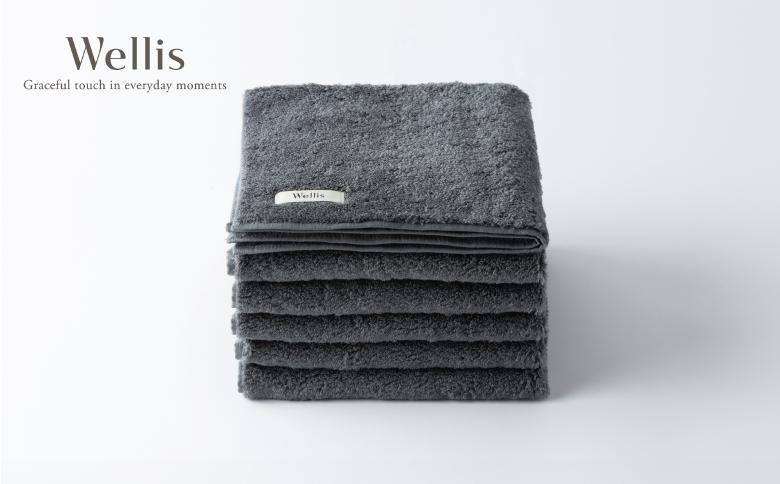 
                  Wellis【極上の肌心地】ウォッシュタオル2枚 グレー（009_5121）
                
