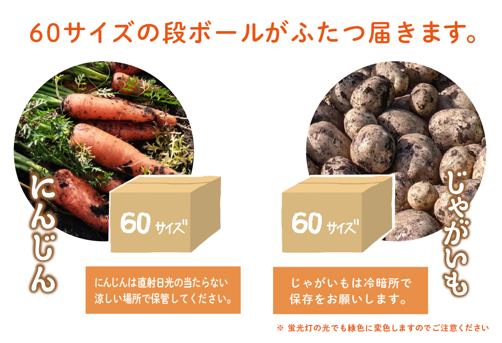 おにぎり坊主の土つき有機じゃがいもと有機にんじんセット