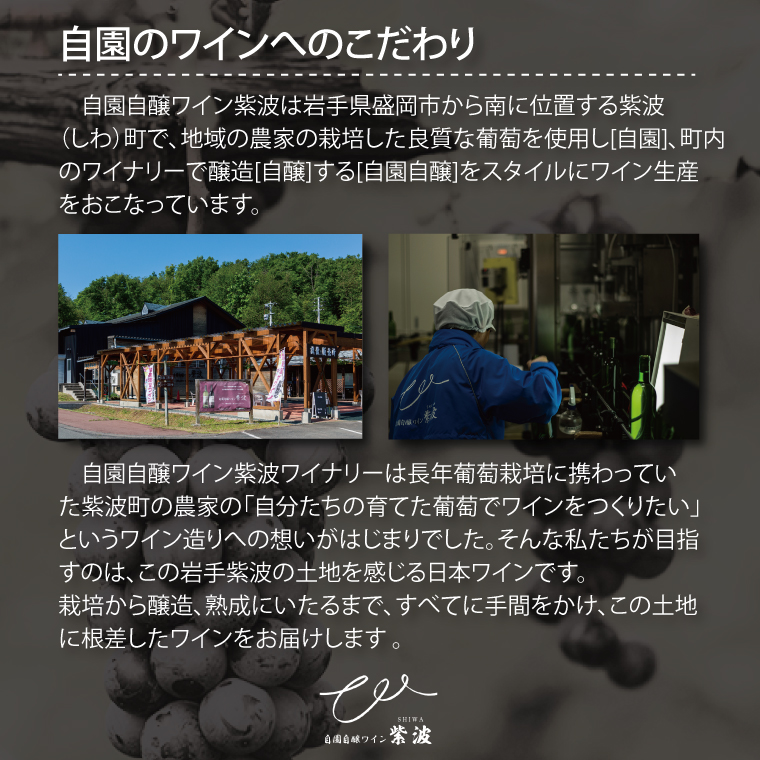 【自園自醸ワイン紫波】紫あ波せワイン（しあわせワイン）辛口6本セット (AL096) ワイン 辛口 赤 ブドウ 国産ワイン 自園自醸ワイン 日本ワイン 紫波町