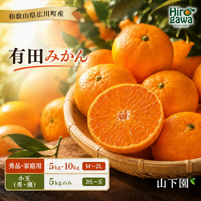 【ふるさと納税】 有田みかん 5kg 10kg 秀品 家庭用 小玉 サイズ混合 / 和歌山 有田 広川 みかん 柑橘 果物 くだもの フルーツ 果実 ※2026年11月中旬～2027年1月中旬頃に順次発送 //mandarin