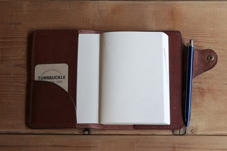 レザー手帳カバー（文庫本A6サイズ）【ブラウン】イタリアンレザーカバー