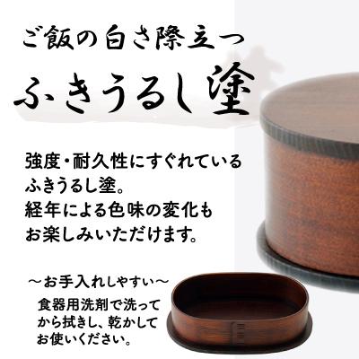 ふるさと納税 大館市 【大館曲げわっぱ】小判弁当(大)ふきうるし塗 |  | 01