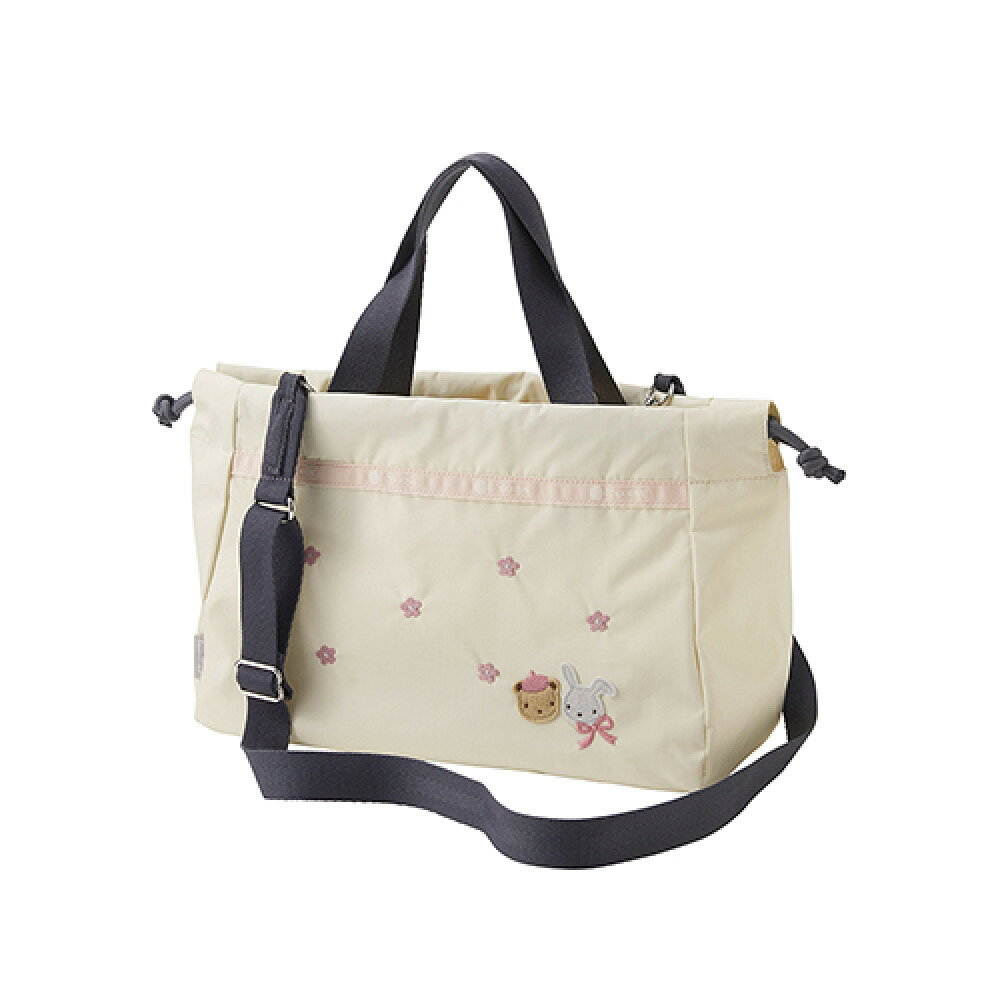 【ふるさと納税】〈LeSportsac × familiar〉ショルダーバッグ　アイボリー | ショルダーバッグ かばん familiar プレゼント 誕生祝 出生祝い 誕生日 お祝い ふぁみりあ ギフト