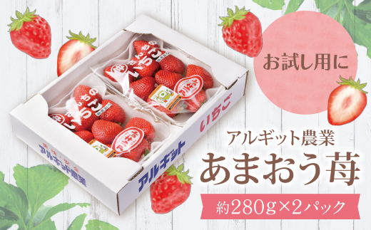 アルギット農業「あまおう苺」(2パック)