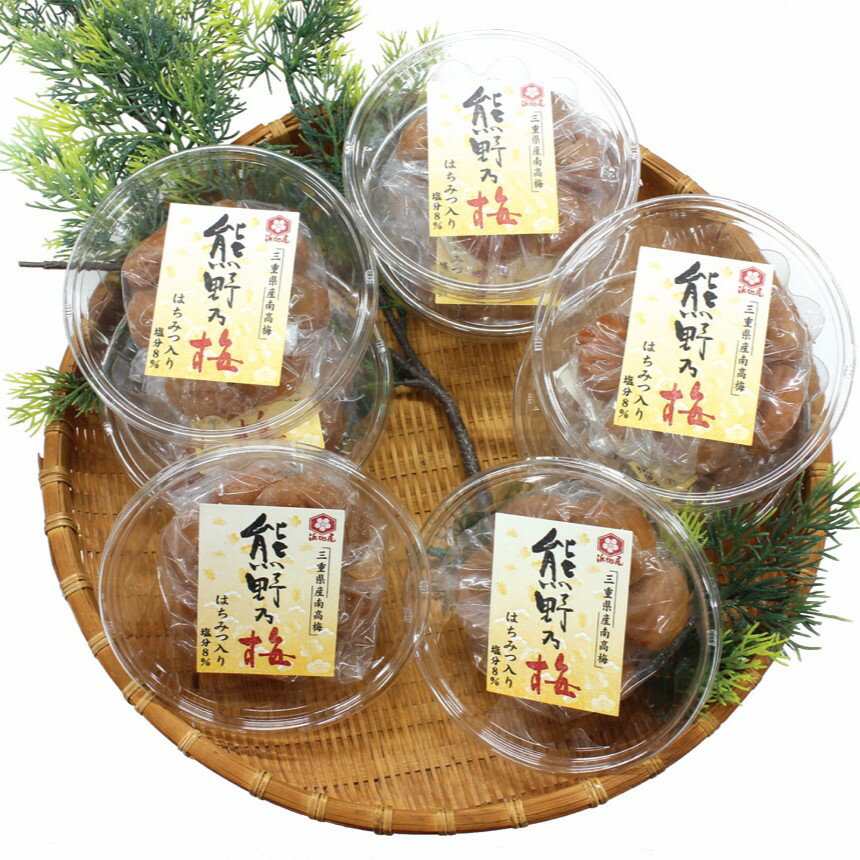 【ふるさと納税】 梅干し 熊野乃梅 はちみつ味 小分け 8パックセット 140g×8 三重 熊野市