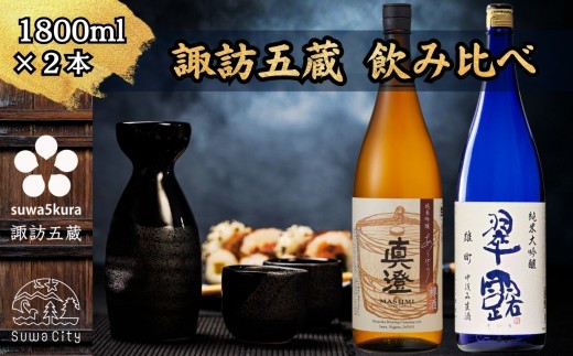 【諏訪五蔵】 信州 諏訪五蔵 新酒 日本酒 飲み比べ セット 1800ml×2本 真澄 「あらばしり樽酒」 舞姫 「翠露 雄町中汲み生酒」 プレゼント 贈り物 ギフト 父の日 長野県 諏訪市 ※2025年12月中旬以降 順次発送予定 [102-75]