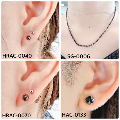 ふるさと納税 甲府市 トータル0.7ct　【AAA】ブラックダイヤモンドピアス HRAC-0070 |  | 03
