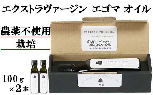 
エゴマオイル(EGOMA OIL) 100g×2本セット 無農薬栽培 えごま油 国産 低温直圧搾油法 大分県産 ＜143-006_5＞
