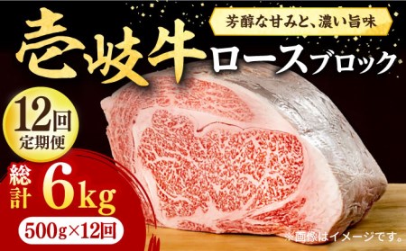 【全12回定期便】 壱岐牛 ロースブロック 500g《壱岐市》【株式会社イチヤマ】[JFE049] 冷凍配送 黒毛和牛 A5ランク 定期便 赤身 焼肉 焼き肉 ブロック肉 塊肉 肉 牛肉 ロース ブロック ステーキ BBQ 360000 360000円 焼肉用