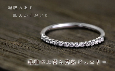 No.476 pt900 ダイヤモンドハーフエタニティリング　0.08ct