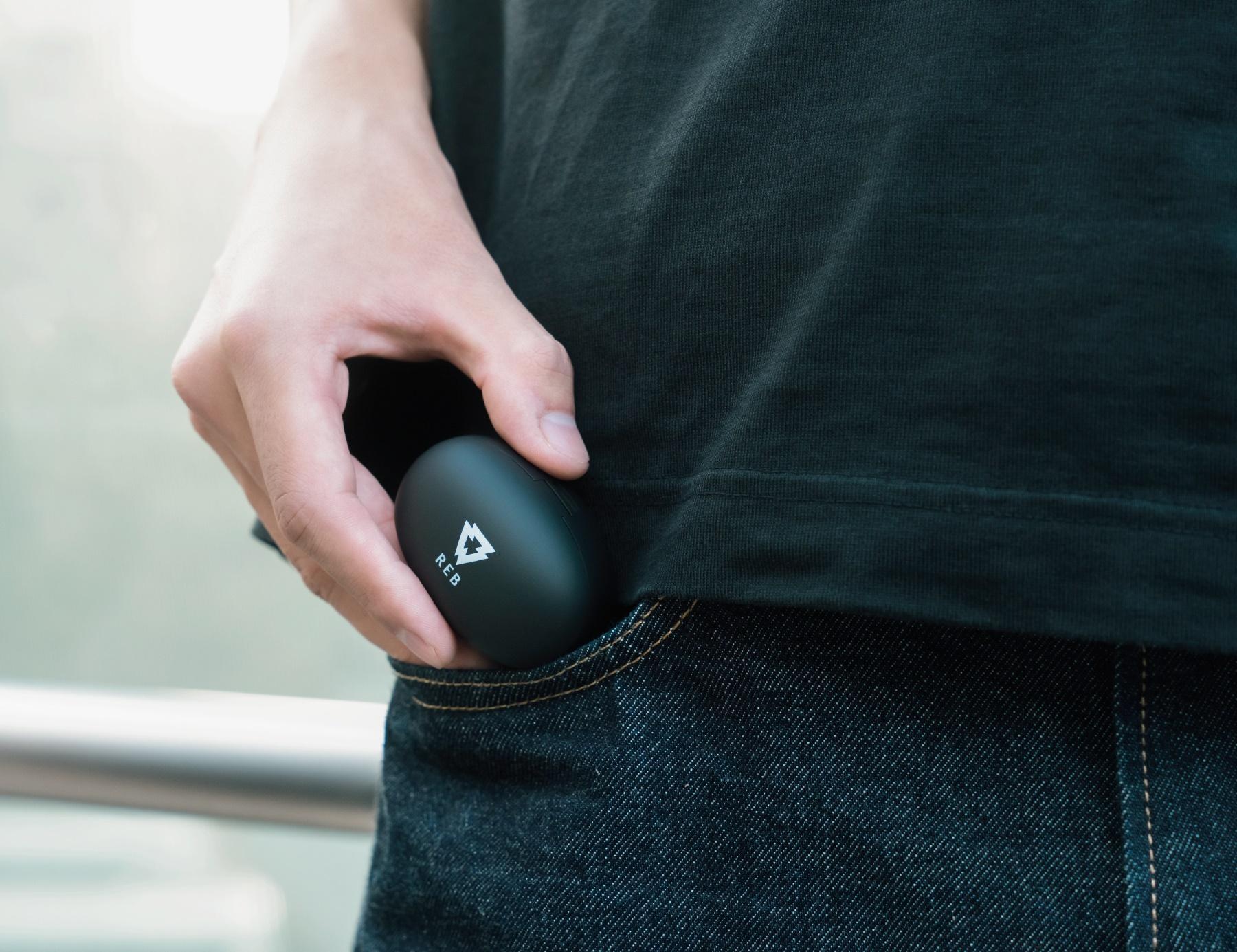 完全ワイヤレスイヤホン REB GEAR01 ノイズキャンセリング/ノイキャン/ANC/マイク付き